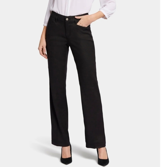 NYDJ Pants - NYDJ black wide leg trouser pant sz 4